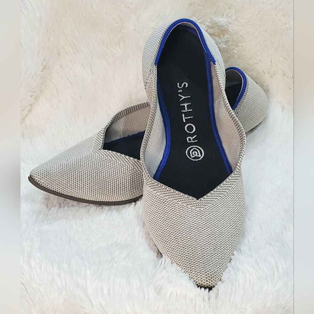 Rothy's Retired Birdseye Pointed Toe Flats 8.5